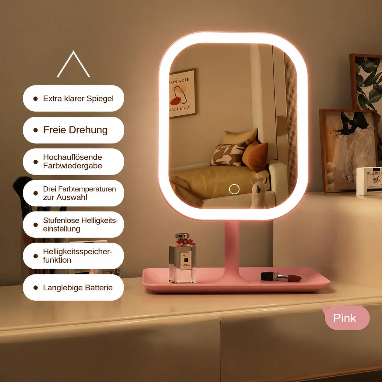 VELORA LED Schminkspiegel